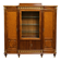 Important showcase library in fine wood and marquetry, stamped.