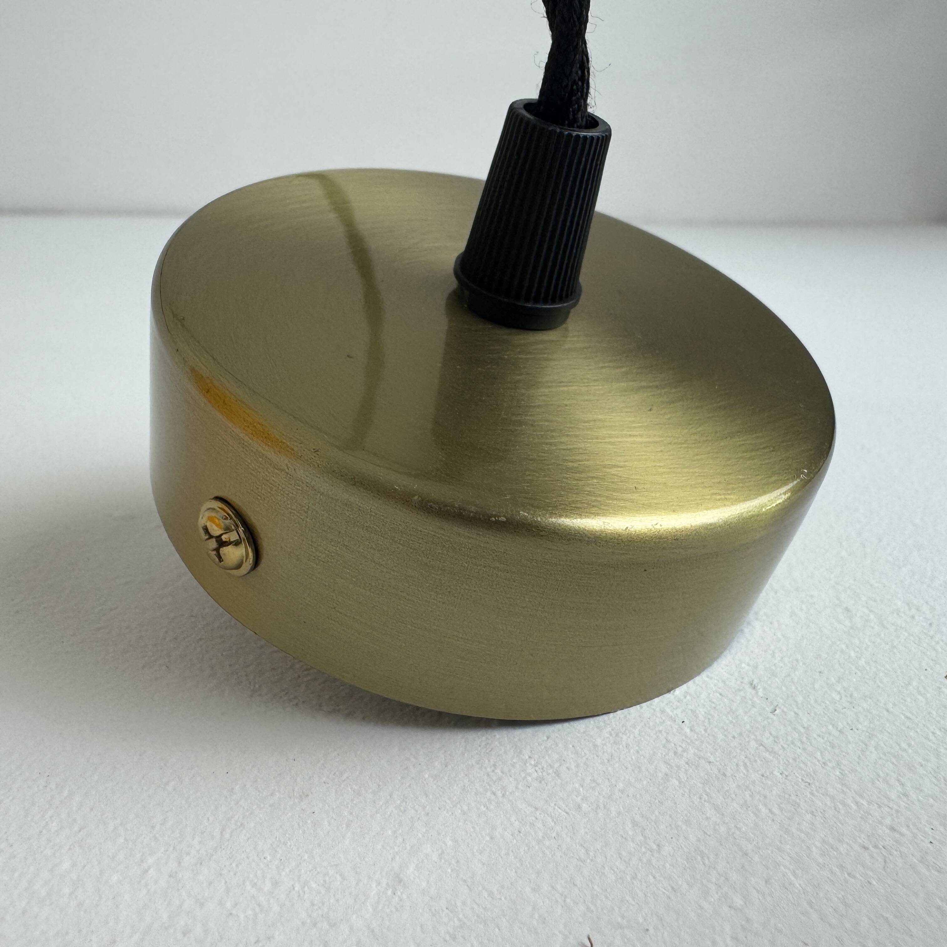 Vintage orange opaline suspension light 1970