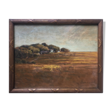 Painting pastel "landscape" by Joseph Victor Communal (1876-1962)