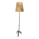 Vintage floor lamp in bronze, brass and onyx, tripod