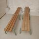 Lot  de 2 anciens bancs d'école