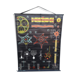 School poster of doctor Auzoux nerve tissue