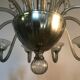 Murano glass chandelier, clear grey