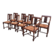 6 chaises et deux fauteuils brutaliste