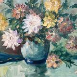 Still life with flowers signed.