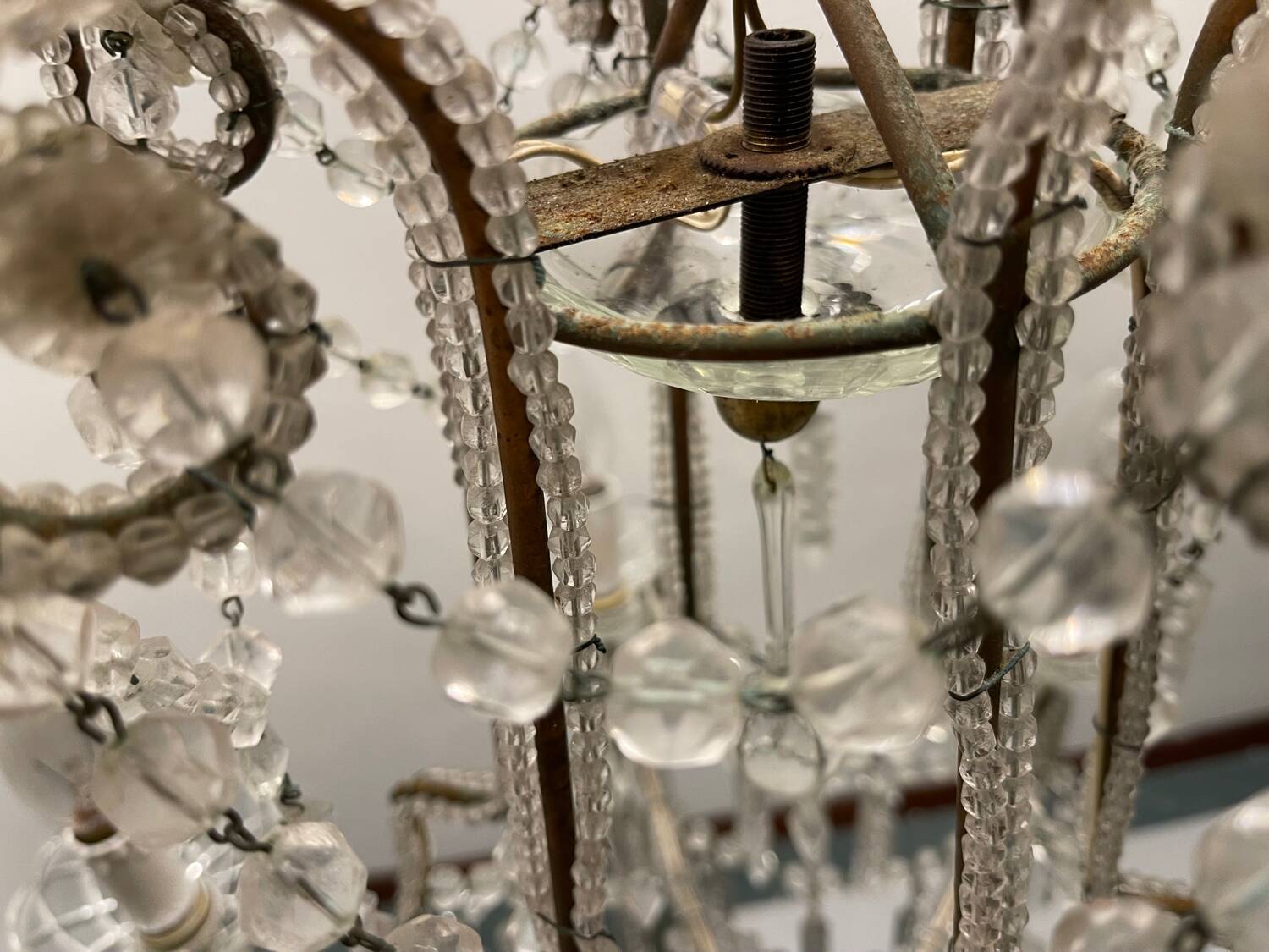 Vintage Crystal Beaded Chandelier