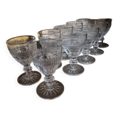 Set of 10 crystal glasses
