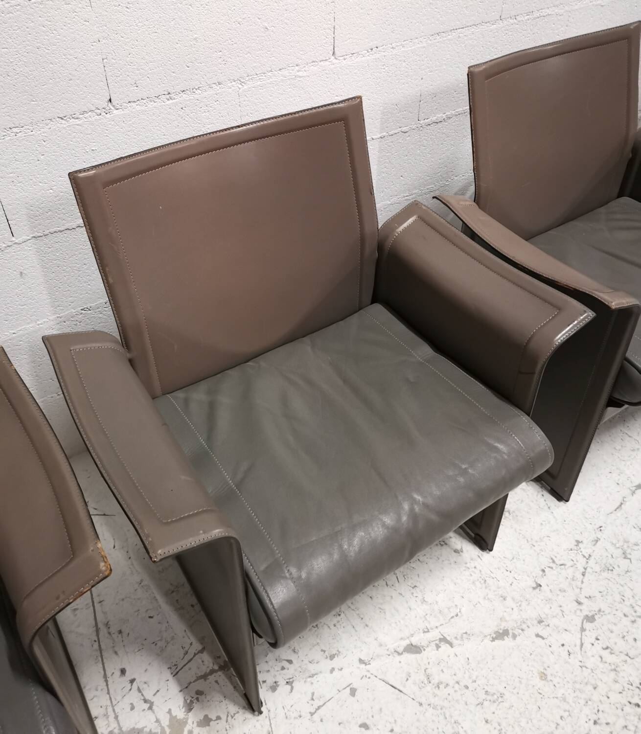 Large Korium armchair(s), design by Tito Agnoli, Matteo Grassi, 1980