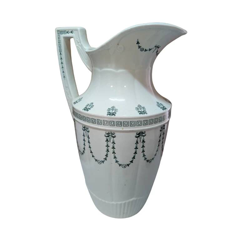 Opaque porcelain water jug from Gien: Terre de Fer Marie-Louise
