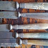 10 horn handle knives including 4 Berthier Valence - 5 logo with the crown 202