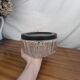 Vintage 60s Woven Glass Modernist Wall or Ceiling Light