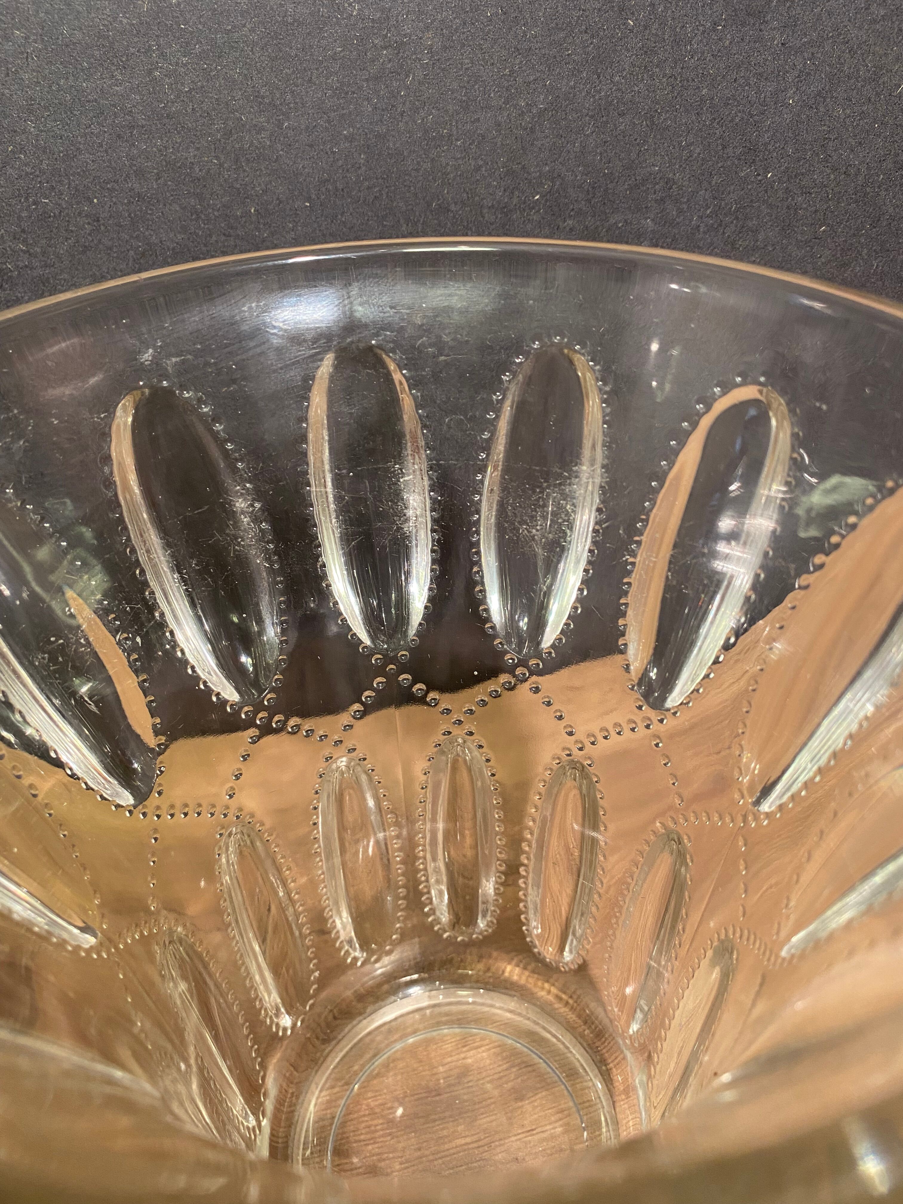 Art Deco glass vase Val Saint Lambert ephemeral model series Luxval 1935