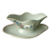 Sauceboat in faience decorated with a rooster, Sarreguemines, Nord of France.