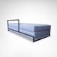 Day Bed by Eileen Gray in black metal and Kvadrat wool fabric for Classicon