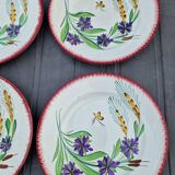4 assiettes anciennes 1900 Sarreguemines