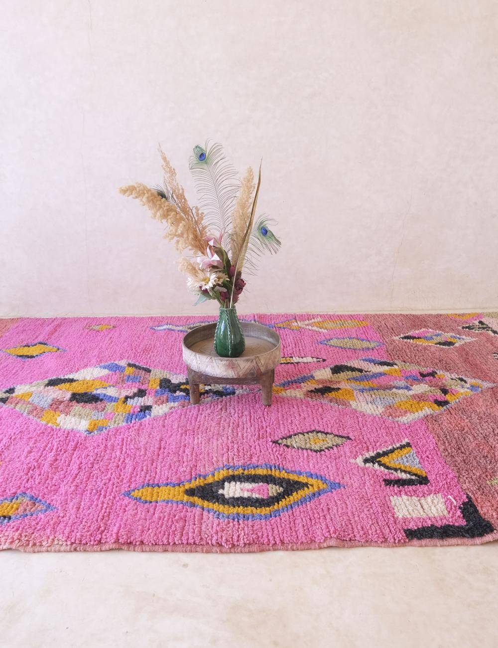 Pink berber rug - 315 x 190 cm