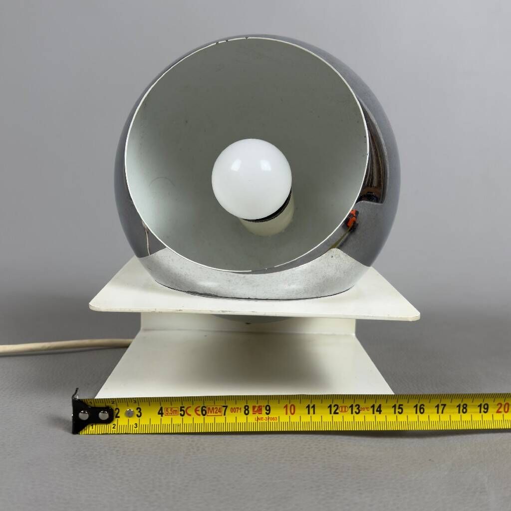 Orb Eye metal table lamp Goffredo Reggiani Space Age vintage 1970s