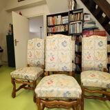 6 chairs Louis XIII sheep bones