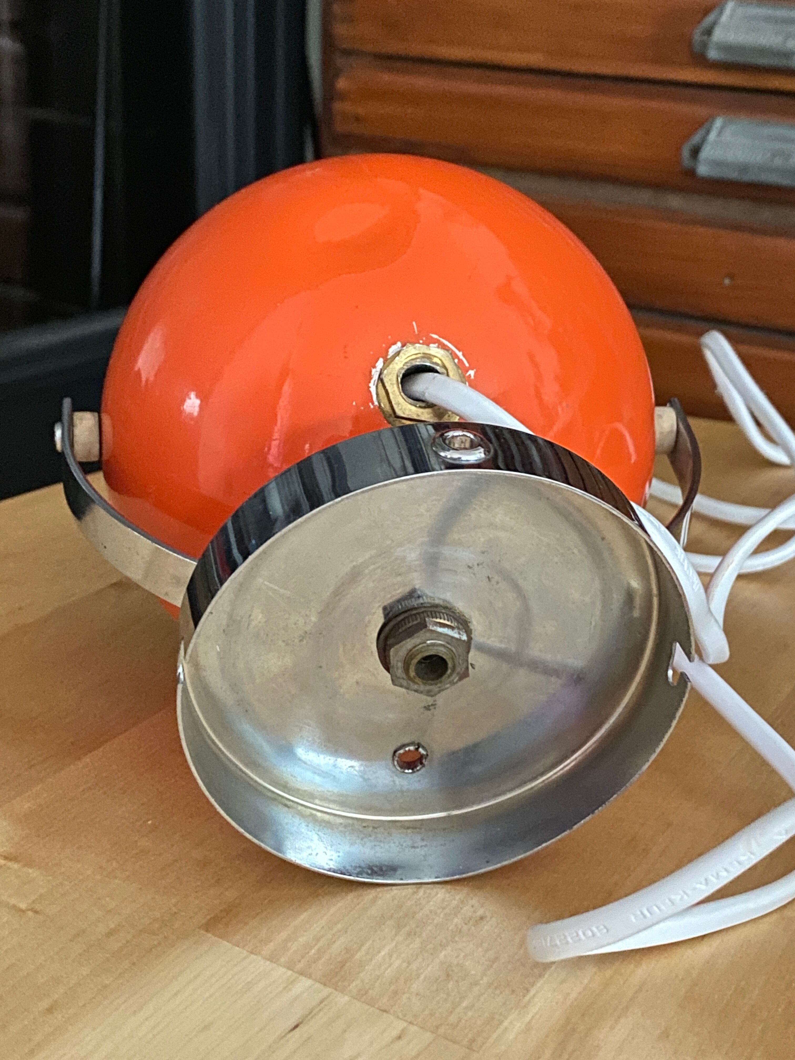 Vintage orange Eye Ball lamp