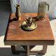Large 19th century brass candlestick with dolphin motifs