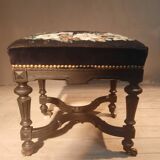 Blackened turned wooden stool '1900'