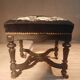 Blackened turned wooden stool '1900'