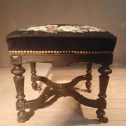Blackened turned wooden stool '1900'
