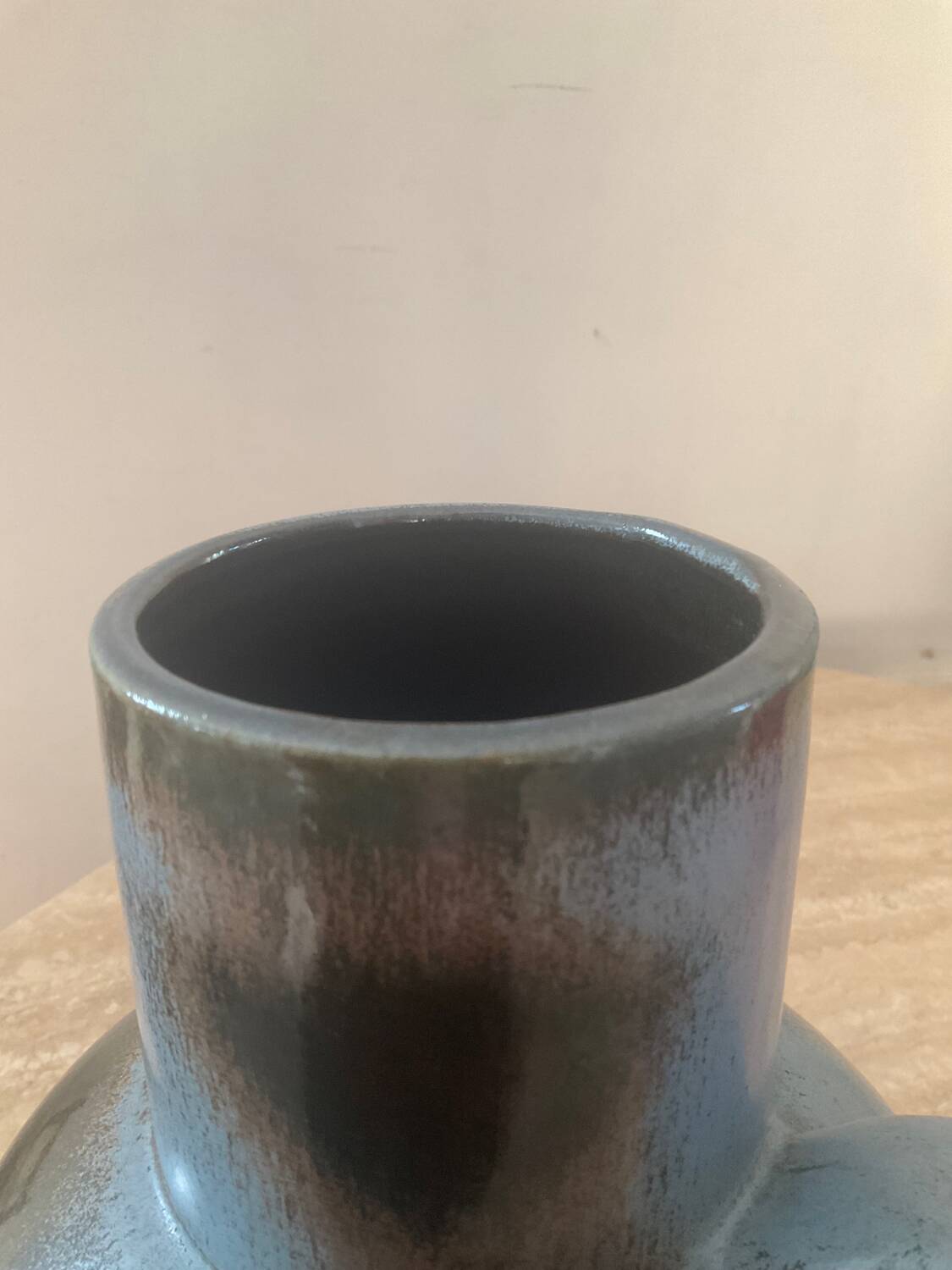 Large glazed ceramic vase