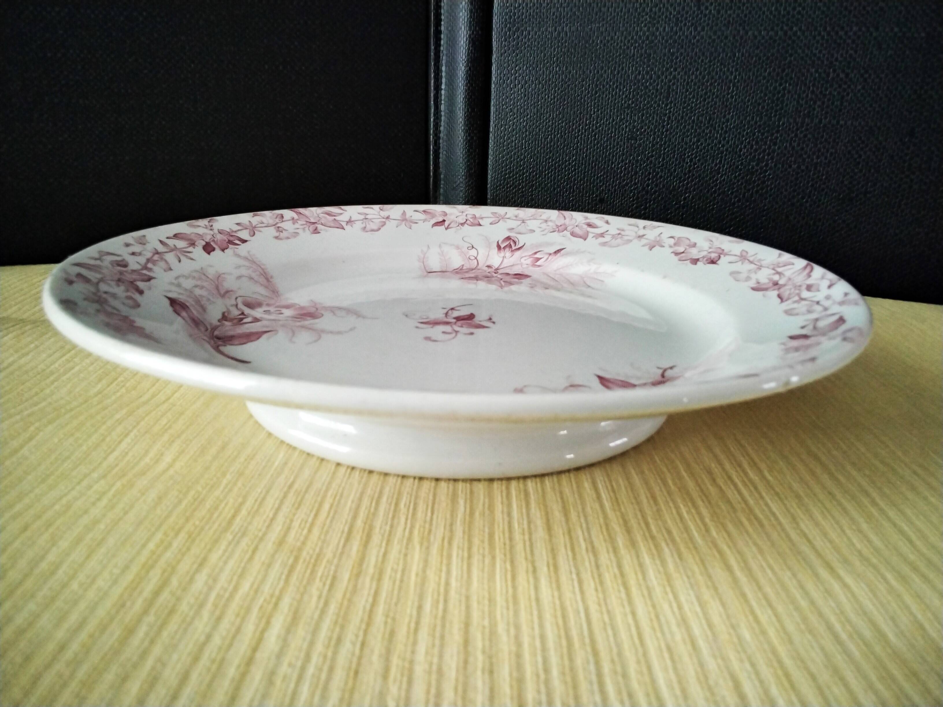 Coupe sur pied , compotier Pexonne Fenal Frères  Modèle "Liseron"