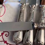 6 couteaux de table Ercuis en métal argenté