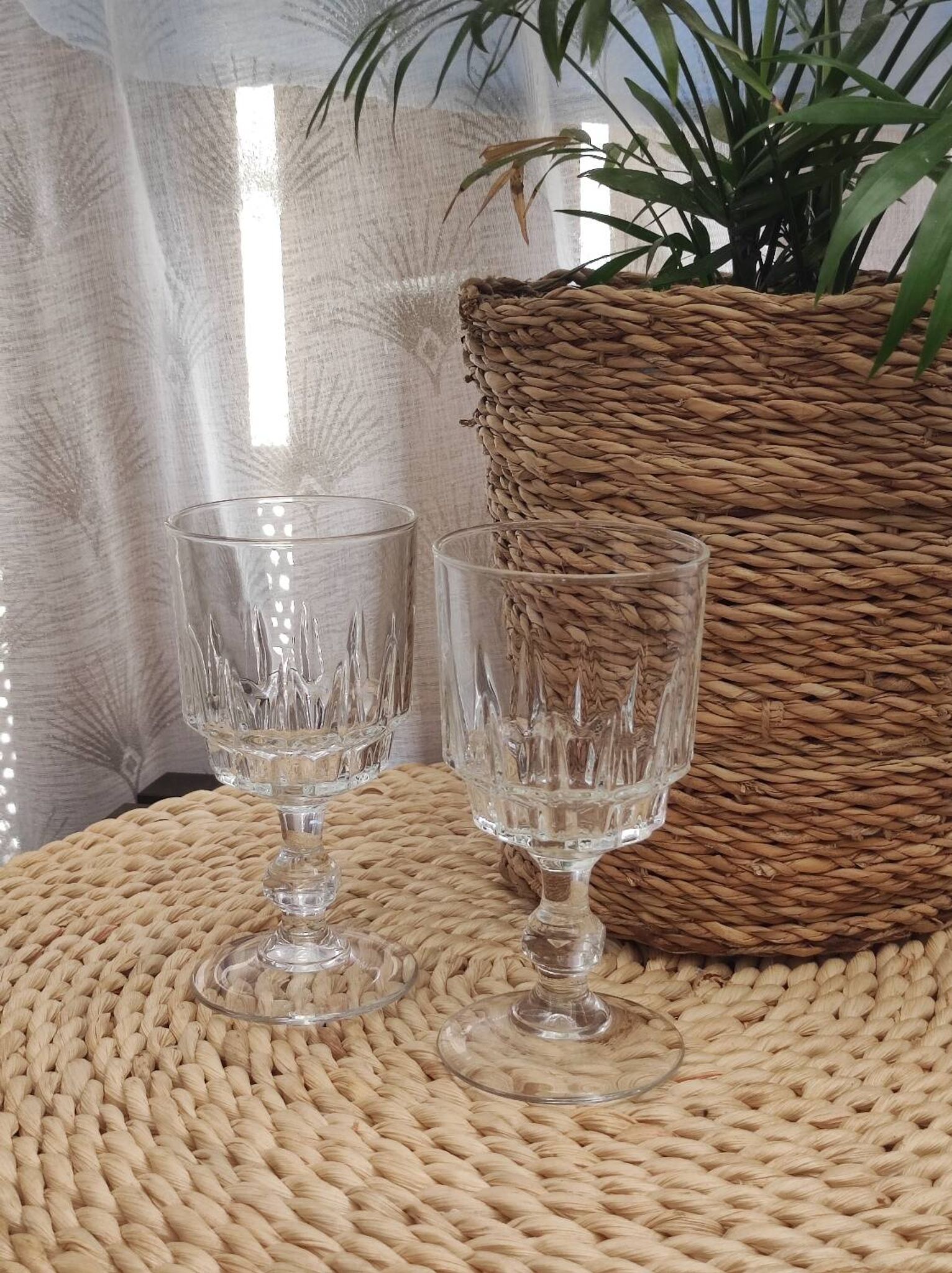 Crystal wine glasses