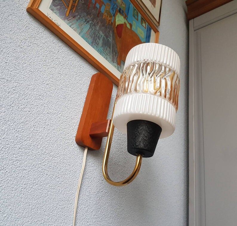 1970s amber glass applied