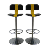 Pair of 2 Mirima steel bar stools