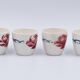 6 cups and under coffee cups Digoin Sarreguemines décor Cannes