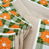 2 tablecloths & 10 napkins in beige dralon 1970