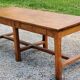 Table de ferme en chêne 6 pieds 2 tiroirs 200cm