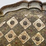 Round Florentine wooden tray