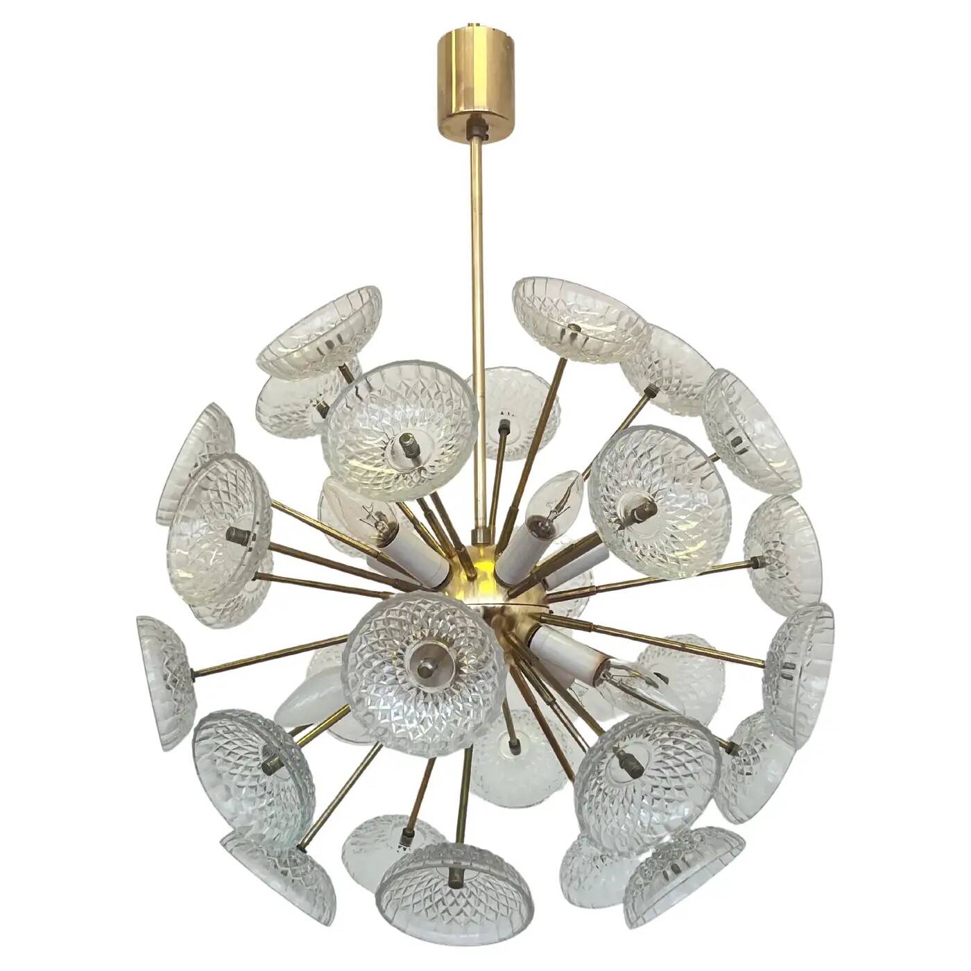 Dandelion, Sputnik chandelier by Kamenicky Senov, 1970