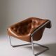 Fauteuil en cuir "Boxer" Kwok Hoi Chan pour Steiner, 1970s