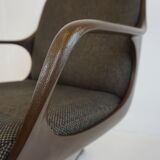 Set of 5 Chromcraft office armchairs