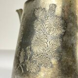 Antique silver-plated teapot from Sheffield, England, 1890-1910.