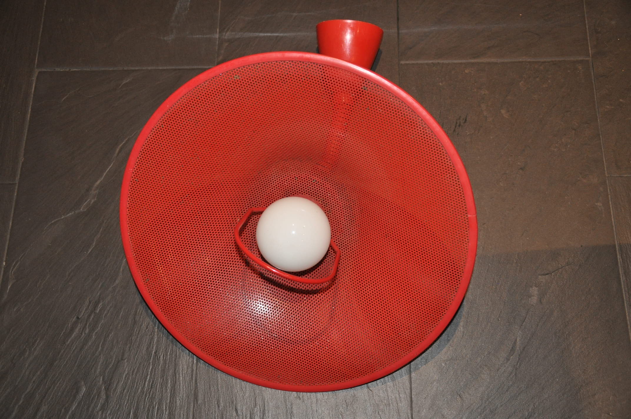 Hnaging rises and drops vintage perforated metal