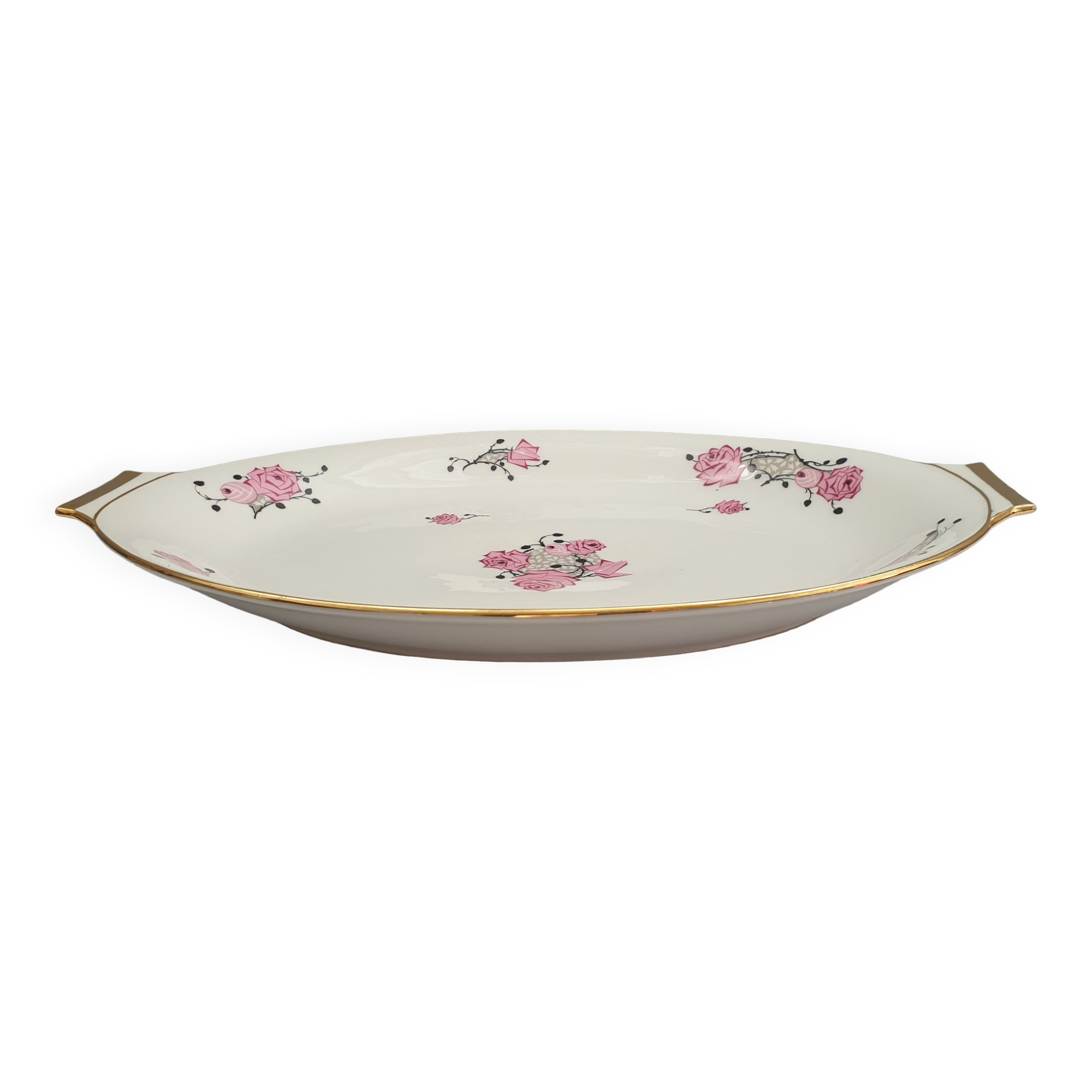 Large oval porcelain dish from Limoges