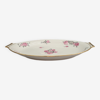 Grand plat ovale en porcelaine de Limoges