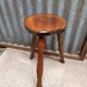 Vintage solid wood tripod stool