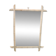 Miroir vintage style bambou blanc 84 x 63 cm – Décoration chic et intempore