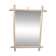 Miroir vintage style bambou blanc 84 x 63 cm – Décoration chic et intempore