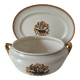 Pair of earthenware plates from Creil and Montereau, decorated with carnations, 1876-1920