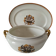 Pair of earthenware plates from Creil and Montereau, decorated with carnations, 1876-1920