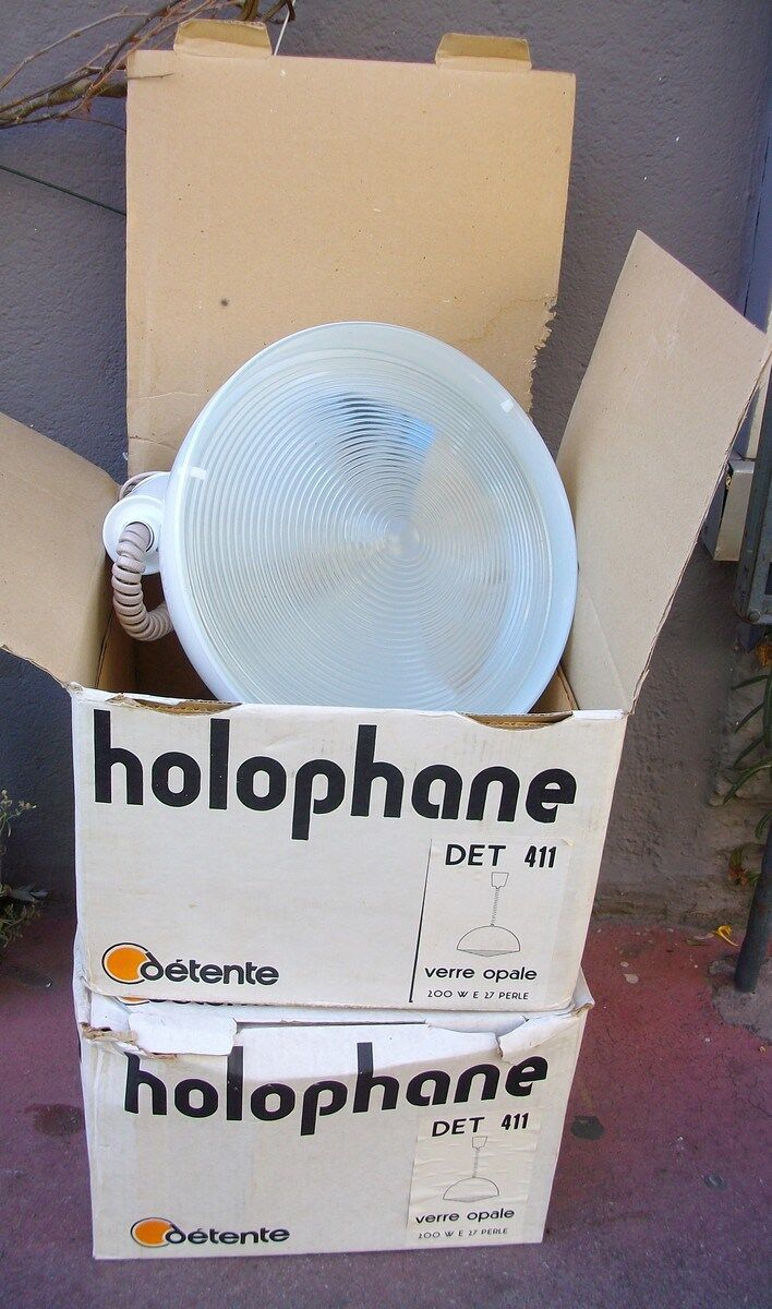 Paire de suspensions Holophane 1970